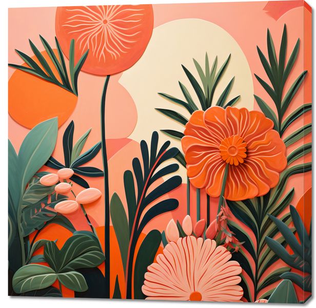 Obraz 100x100cm Koralowy Ogród zdjęcie 1
