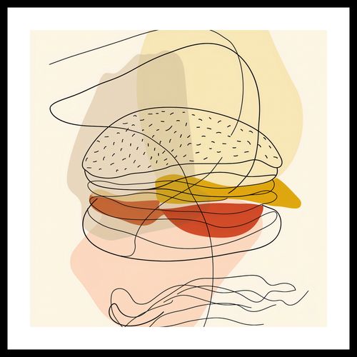 Plakat 40x40cm Cieniutki Burger na Arena.pl