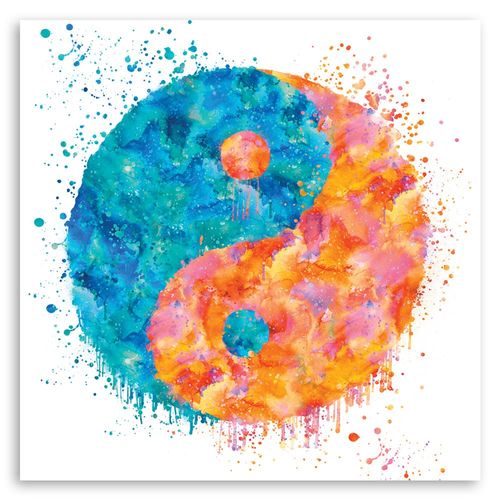 Obraz na płótnie – Canvas, Yin i Yang, abstrakcja 80x80 na Arena.pl