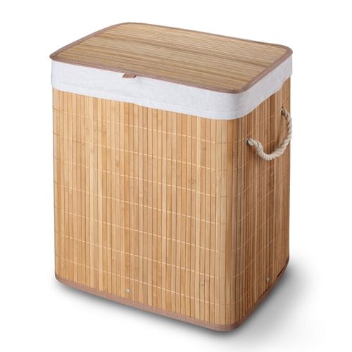 KOSZ na PRANIE Pojemnik na ZABAWKI BAMBUSOWY z POKRYWĄ Tadar 42x32x50 cm na Arena.pl