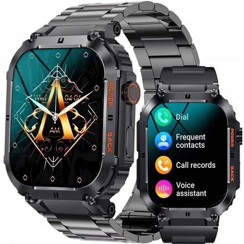 SMARTWATCH MĘSKI MILITARNY WODOODPORNY ROZMOWY WIELOFUNKCYJNY POLSKIE MENU na Arena.pl