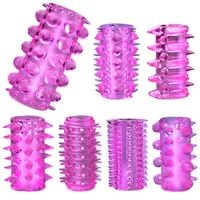 KOMPLET 7 NAKŁADEK EREKCYJNYCH NA PENISA RÓŻOWY