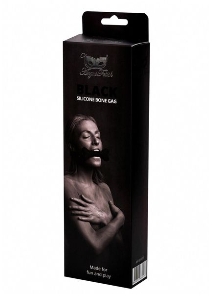 Black Silicone Bone Gag zdjęcie 3