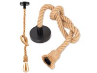 Oprawa lampa sufitowa dekoracyjna lina sznur jutowy e27 loft boho stylowa