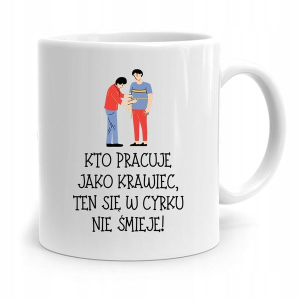Kubek Prezent Dla Krawcowej Krawca Kto Pracuję Z Nadrukiem Ze Zdjęciem zdjęcie 1