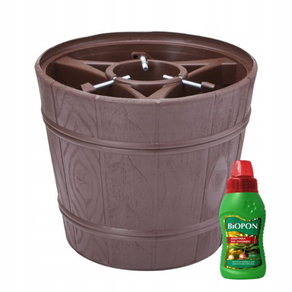 Stojak choinkowy Planet2 z odżywką Biopon | Brązowy zdjęcie 1