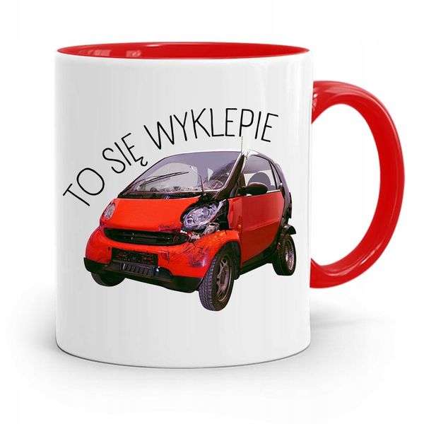 Kubek Czerwony Dla Mechanika To Się Wyklepie Z Nadrukiem Ze Zdjęciem zdjęcie 1