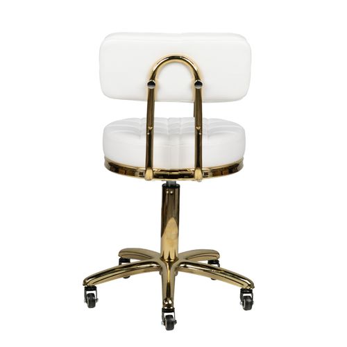 Taboret kosmetyczny Gold AM-961 biały na Arena.pl