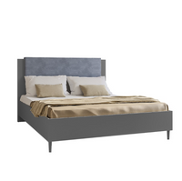 Łóżko Dwuosobowe 160x200 cm Szary Grafit EKONOM MR - 4 Kolory