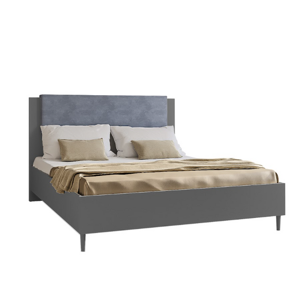 Łóżko Dwuosobowe 160x200 cm Szary Grafit EKONOM MR - 4 Kolory zdjęcie 1