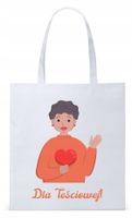 Dla Teściowej Mamy Prezent Torba Eco Biała Shopper Z Nadrukiem Ze Zdjęciem