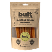 PRZYSMAK DLA PSA - NATURALNY GRYZAK SUSZONE PENISY WOŁOWE 3szt. x 12cm BULT