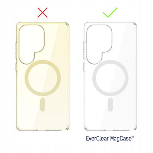 Nieżółknące etui MagSafe na tył Samsung Galaxy S25 Ultra 3mk EverClear Case na Arena.pl