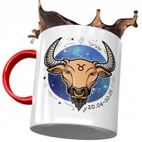 Kubek Czerwony Byk Znaki Zodiaku Horoskop Z Nadrukiem Ze Zdjęciem