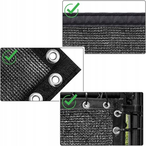 SIATKA CIENIUJĄCA 90% MASKUJĄCA MATA OSŁONOWA NA OGRODZENIE PŁOT 1,2x7,6m na Arena.pl