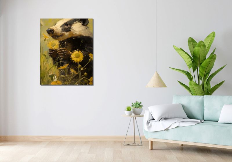 Obraz 70x90cm Łąka w Oczach Borsuka zdjęcie 2
