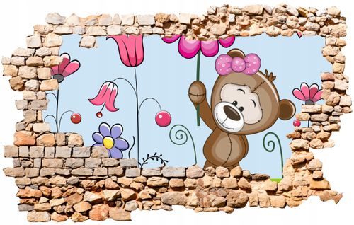 Naklejka samoprzylepna efekt 3D dla dzieci bajkowe na Arena.pl