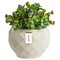 Doniczka osłonka ceramiczna kolor Ecru 15,5 cm H14,5 cm połysk