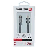 2 x KABEL SWISSTEN TYPE-C/LIGHTNIG 3A 1,2M RED