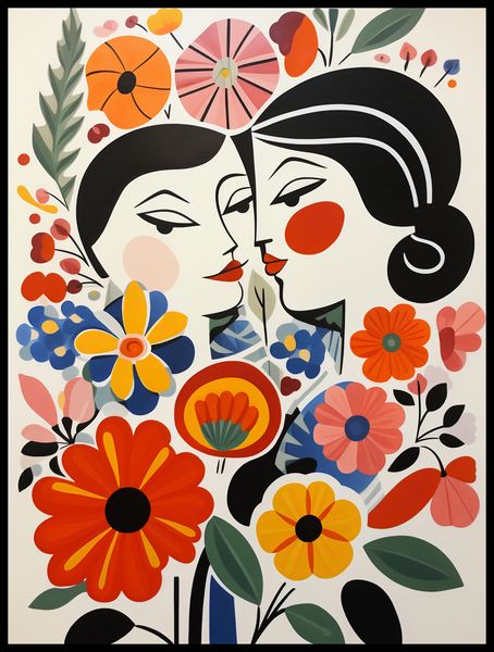 Plakat 60x80cm Kwiatowy Romans zdjęcie 2