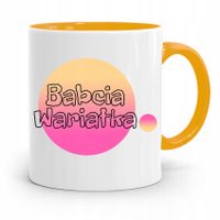 Kubek Żółty Dzień Babci Babcia Wariatka Prezent Z Nadrukiem Ze Zdjęciem