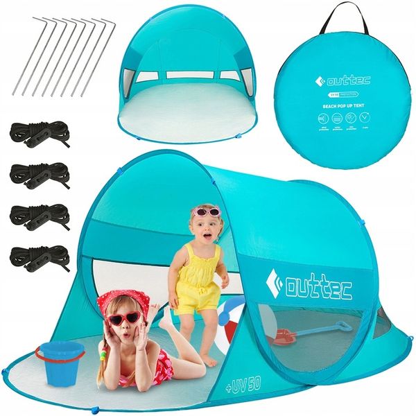 NAMIOT PLAŻOWY SAMOROZKŁADAJĄCY UV50 OUTTEC zdjęcie 1