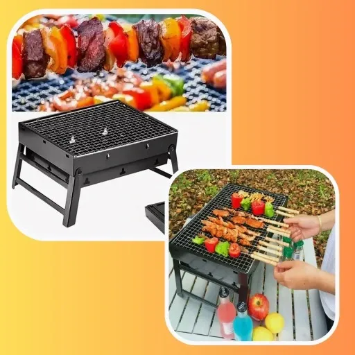 SKŁADANY PRZENOŚNY GRILL TURYSTYCZNY + LATARKA zdjęcie 8