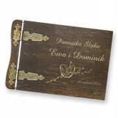 Drewniany FOTO ALBUM prezent Pamiątka ŚLUBU rocznica ślubu