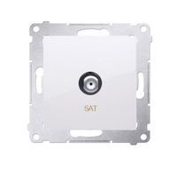 Simon54 Gniazdo SAT 1xF DASF1.01/11 biały
