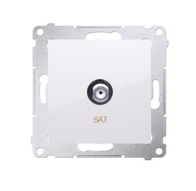 Simon54 Gniazdo SAT 1xF DASF1.01/11 biały zdjęcie 1