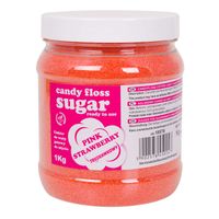 kolorowy cukier do waty cukrowej różowy o smaku truskawkowym 1kg