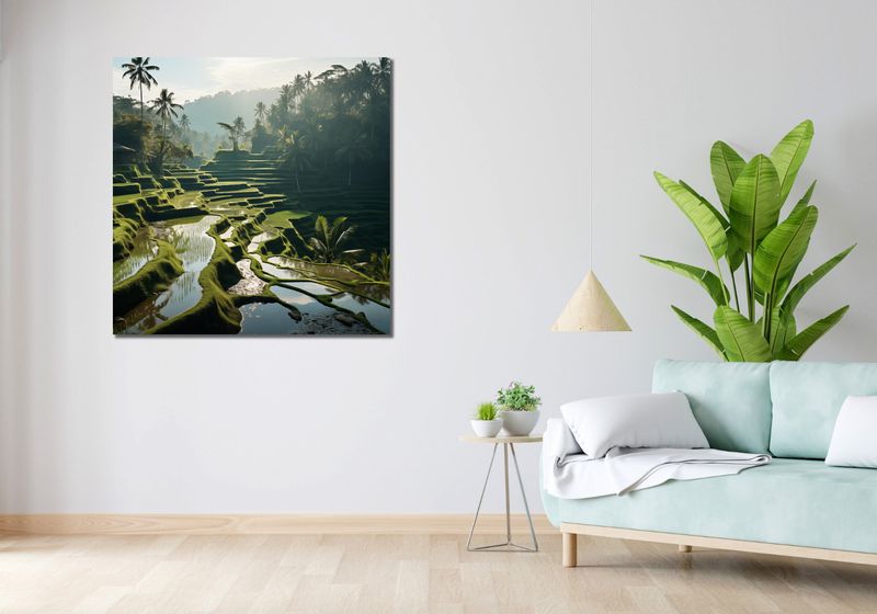 Obraz 100x100cm Zielone Sanktuarium zdjęcie 2