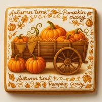 CIASTKO LUKROWANE PUMPKIN OLD ROZ.S POZIOM JESIEŃ RĘCZNIE ROBIONE