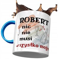 Kubek Błękitny Dla Roberta Kolegi Na Prezent Z Nadrukiem Ze Zdjęciem