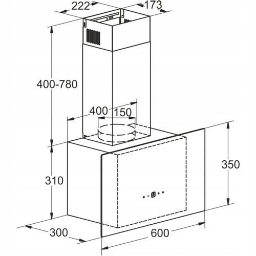 Okap Kominowy Walencja 60 BL (Czarny) na Arena.pl