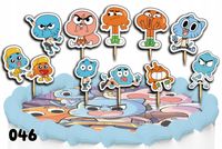 TOPPERY NA TORT OZDOBNE DEKORACJA ZESTAW - GUMBALL BAJKA 10szt.