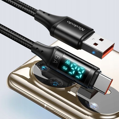 MCDODO KABEL Z WYŚWIETLACZEM USB-C SZYBKIE ŁADOWANIE USB TYP C 5A 66W 1M na Arena.pl