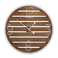 Zegar ścienny ø 50 cm ciemne drewno ARRIAGA