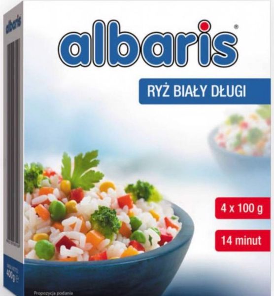 Albaris Ryż biały 400 g (4 x 100 g) zdjęcie 1