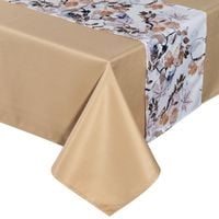 Obrus dekoracyjny z szarfą ANITA 140X220 + 33X220 beżowy