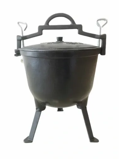 EMALIOWANY KOCIOŁEK 4L - gar garnek myśliwski żeliwny węgierski prażonki zdjęcie 8