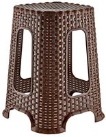 taboret stołek krzesło rattan brązowy 47cm  | t001