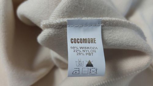 COCOMORE Sweter w Pasy MIŚ Bear Beżowy + Biały + Camel Nowość na Arena.pl