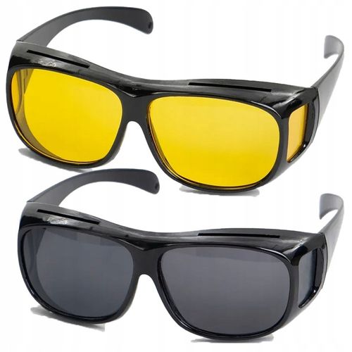 Okulary Przeciwsłoneczne Żółte Rowerowe do Jazdy Samochodem Nocą i w Dzień na Arena.pl