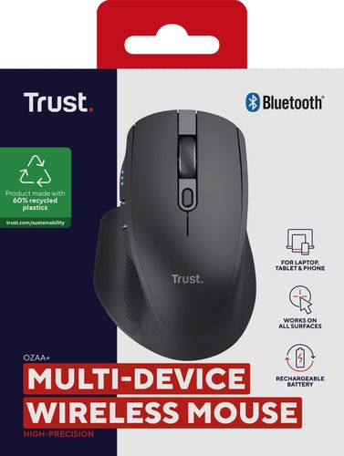 Myszka Trust OZAA+ MULTI-CONNECT WIRELESS (czarny) na Arena.pl