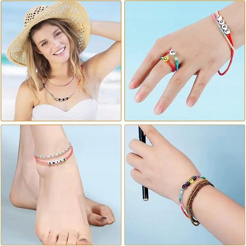 ZESTAW KORALIKÓW DO ROBIENIA BRANSOLETEK BIŻUTERII CHARMSY SERDUSZKA LITERY na Arena.pl