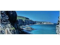 100X40CM WIDOK MOSTU CARRICK-A-REDE OBRAZ DREWNO