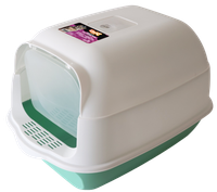 Kuweta dla kota zamknięta z łopatką zielona KITTYCABIN COMFORT 50x35x33cm