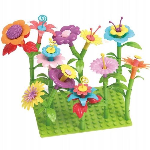 KLOCKI WIOSENNY OGRÓD 102 EL KREATYWNE KONSTRUKCYJNE KWIATKI DO BUDOWANIA na Arena.pl