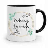 Kubek Czarny Na Dzień Dziadka Kochany Dziadek Z Nadrukiem Ze Zdjęciem